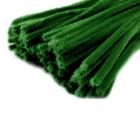 Chlupaté drátky na tvoření 6 mm, zelená vánoční 