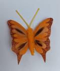 Dekorační motýl, malý 5 cm, oranžová 