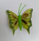 Dekorační motýl, malý 5 cm, zelená 