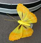 Dekorační motýl, střední 8 cm, oranžová 