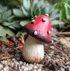 Houbička 6 cm, tmavě červená 