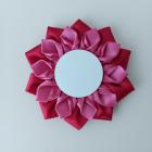 Kokarda Classic 009, 13 cm   * červená třešňová a cykamenová růžová