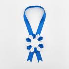 Kokarda na krk 12 cm Classic, bílo-modrá  * Velikost 12 cm,  BÍLO-MODRÁ