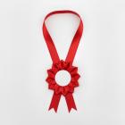 Kokarda na krk 12 cm Classic, červená 