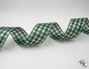 Kostková stuha s metaloplastem a drátem, 40 mm, zelená 