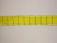 Kostková stuha s monofilem a drátem, 25mm, žlutá 