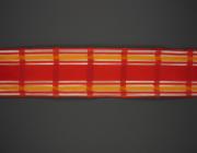 Kostková stuha s monofilem a drátem, 40mm, červená 