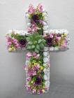 Křížek květinový, betonový 30 cm x 20 cm  