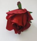 Květ růže poupě 8 cm  tmavě červené 