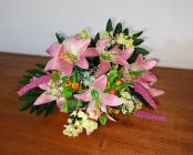 Kytice lilií, 40 cm, růžová 