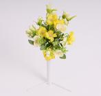 Kytice mini ruží 29 cm, žlutá 