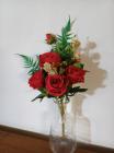 Kytice růží, ležatá, 43 cm, červená 