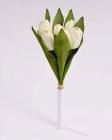 Kytice tulipánů 32 cm, bílá 