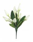 Kytice tulipánů 38 cm bílá 