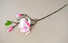 Magnolie větvička 50 cm bílá+růžová 