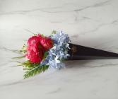 Pivoňka s hortenzii a doplňkem 