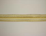 Plátnová stuha s metaloplastem a drátem, 25mm, béžová 