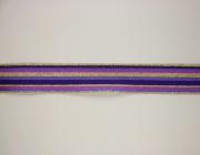 Plátnová stuha s metaloplastem a drátem, 25mm, fialová  * FIALOVÁ