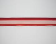 Plátnová stuha s monofilem a drátem, 25mm, červená 