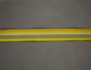 Plátnová stuha s monofilem a drátem, 25mm, žlutá 