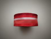 Plátnová stuha s monofilem a drátem, 40mm, červená 
