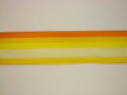 Plátnová stuha s monofilem a drátem, 40mm, žluto-oranžová 