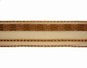 Plátnová stuha s monofilem, metaloplastem a drátem 40 mm, latéPlátnová stuha se vzorem, monofilem, metaloplastem a drátem, 40mm, hnědá 
