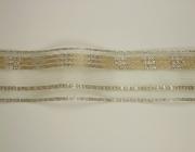 Plátnová stuha s monofilem, metaloplastem a drátem 40 mm, latéPlátnová stuha se vzorem, monofilem, metaloplastem a drátem, 40mm, laté 