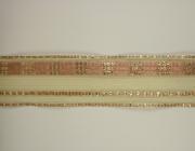 Plátnová stuha s monofilem, metaloplastem a drátem 40 mm, latéPlátnová stuha se vzorem, monofilem, metaloplastem a drátem, 40mm, růžová 