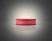 Plátnová stuha s monofilem,vzorem a drátem, 25mm, červená 