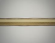 Plátnová stuha s monofilem,vzorem a drátem, 25mm, hnědá 