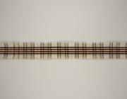 Plátnová stuha s monofilem,vzorem a drátem, 25mm, hnědá 