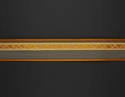 Plátnová stuha s monofilem,vzorem a drátem, 25mm, oranžová 