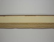 Plátnová stuha s monofilem,vzorem a drátem, 40mm, hnědá 