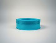 Plátnová stuha s monofilem,vzorem a drátem, 40mm, modrá 