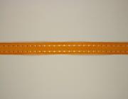 Plátnová stuha se vzorem a drátem, 15mm, 15 mm, oranžová 