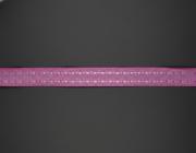 Plátnová stuha se vzorem a drátem, 15mm, 15 mm, růžová 