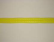Plátnová stuha se vzorem a drátem, 15mm, 15 mm, žlutá 