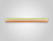 Plátnová stuha se vzorem a drátem, 15mm, 15 mm, žluto-oranžová 