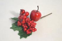 Přízdoba jablíčko, bobule 15 cm červená 