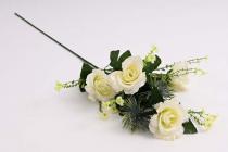 Růže kytice větev 85 cm, bílá 