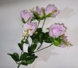 Růže s 6 květy, světle fialová 