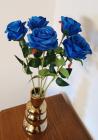 Růže singl 52 cm modrá 