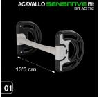 Udidlo pro citlivé koně rovné ACAVALLO, černo-šedé, šíře 13.5 cm 