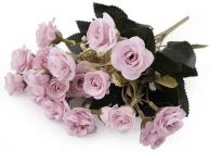 Umělá kytice mini růže 30 cm, starofialová 