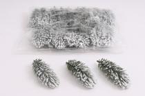 Umělá větvička smrk zasněžená 10 cm 