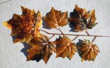 Umělý list podzimí 60 cm zelehohnědý 