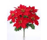 Vánoční hvězda 6 květů, červená 