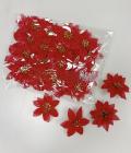 Vánoční hvězda květ ( poinsettia ) 7 cm, červená 