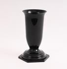 Váza plastová s podstavcem 29 x 15 cm, černá 